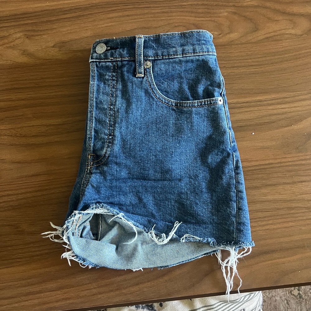 Everlane Cheeky Jean Raw Hem Shorts Size 27